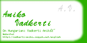 aniko vadkerti business card